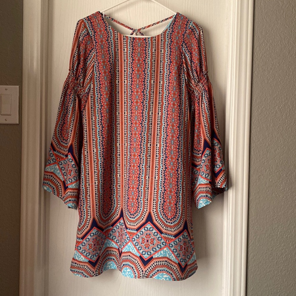 GB Girls: Pink and Blue Patterned Dress